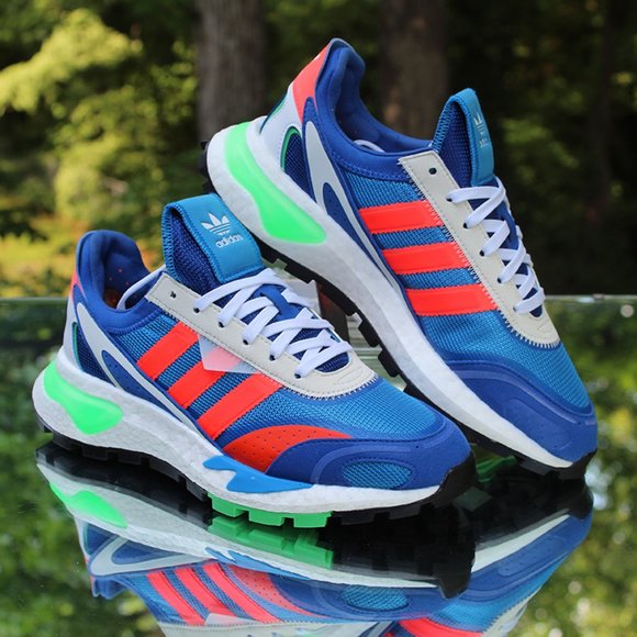 Adidas Retropy P9 Blue Solar Red Size 9 - Picture 4 of 12